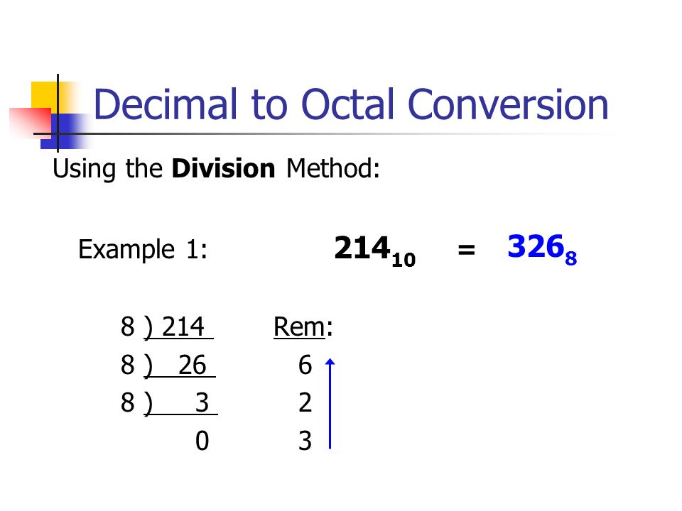 Octal a decimal